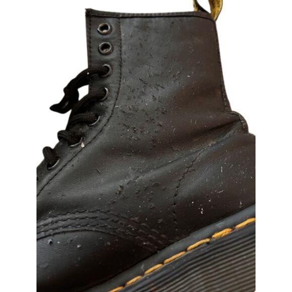Dr Martens Women's 1460 Vonda Mono Boot Size 36 (5US) Black Embroidered Flowers - Picture 6 of 11